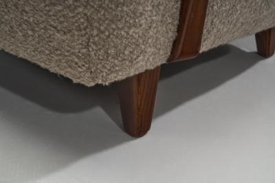 Swedish Modern Upholstered Lounge Chair Sweden 1940s