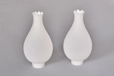 Swedish Modern Wall Lamps in Teak Wood Brass and Opaline Glass Sweden 1950s