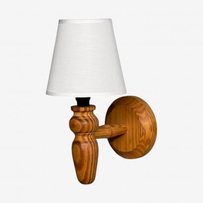 Swedish Modern Wall Sconce Pine Sweden 1960s