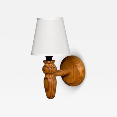 Swedish Modern Wall Sconce Pine Sweden 1960s