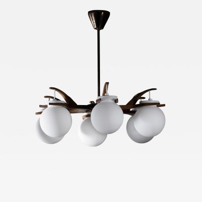 Swedish Modern chandelier with 6 shades