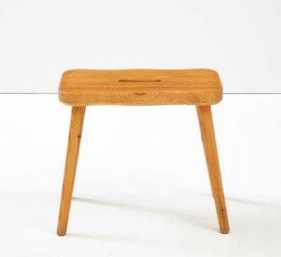 Swedish Modernist Pine Stool Circa 1950s