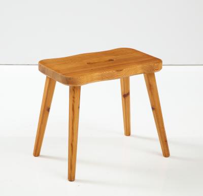 Swedish Modernist Pine Stool Circa 1950s