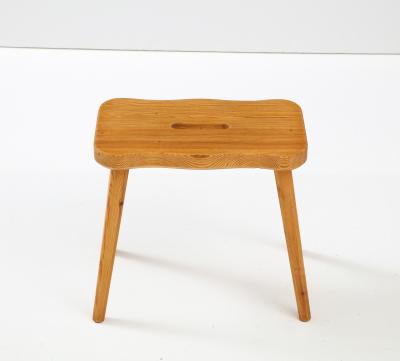 Swedish Modernist Pine Stool Circa 1950s