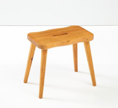 Swedish Modernist Pine Stool Circa 1950s