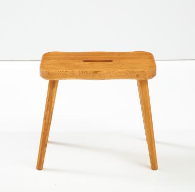 Swedish Modernist Pine Stool Circa 1950s