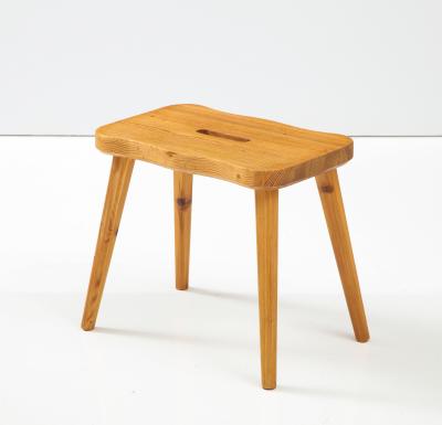 Swedish Modernist Pine Stool Circa 1950s