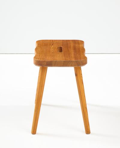 Swedish Modernist Pine Stool Circa 1950s