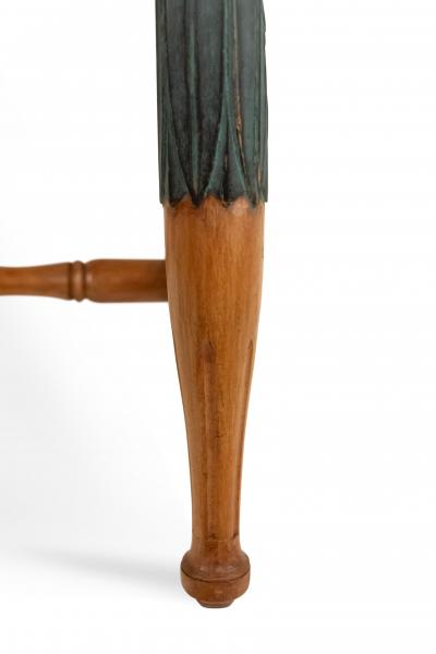 Swedish Neoclassic Birch and Silk Stools