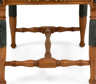 Swedish Neoclassic Birch and Silk Stools