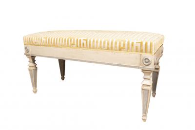 Swedish Neoclassic Painted Bench