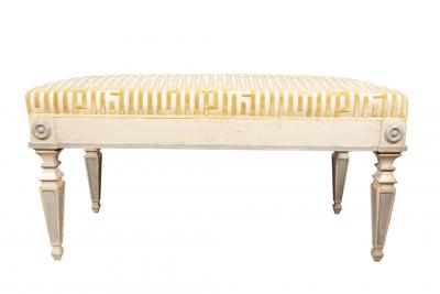 Swedish Neoclassic Painted Bench