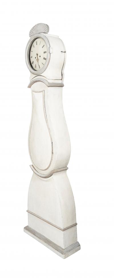 Swedish Neoclassic Painted Tall Case Clock