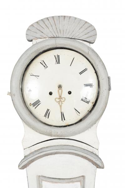 Swedish Neoclassic Painted Tall Case Clock