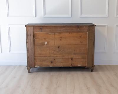 Swedish Neoclassical Black Painted Three Door Buffet 20th Century