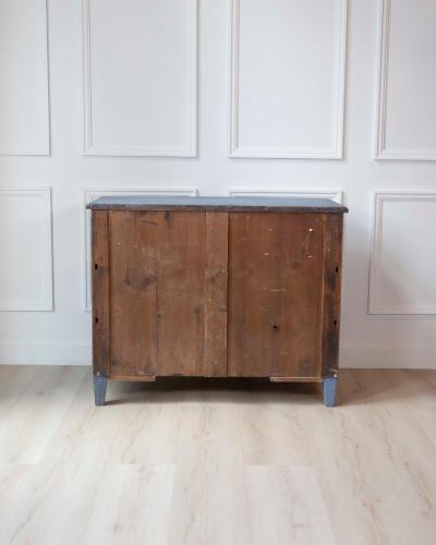 Swedish Neoclassical Blue Painted Chest of Drawers c 1900 1910