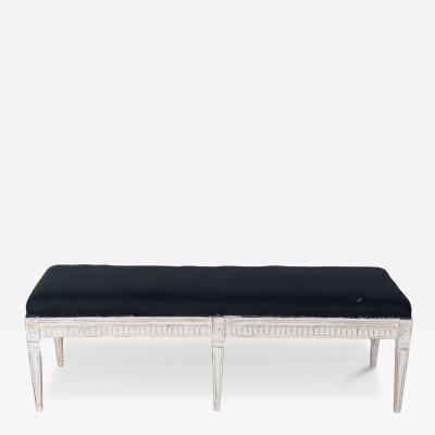 Swedish Neoclassical Painted Bench 19th Century