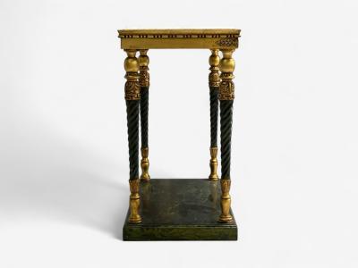 Swedish Neoclassical Style Giltwood Marble Console Tables Sweden 20th c 