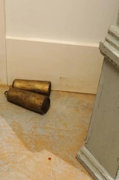 Swedish Neoclassical Style Painted Wood Longcase Clock with Carved Palmette