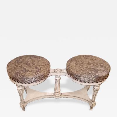 Swedish Painted Bench with Double Seats