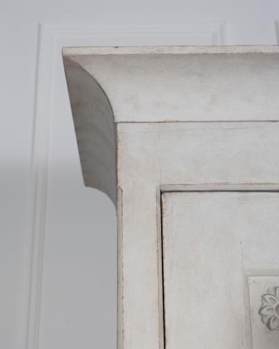 Swedish Painted Linen Closet with Shelves Circa 1890