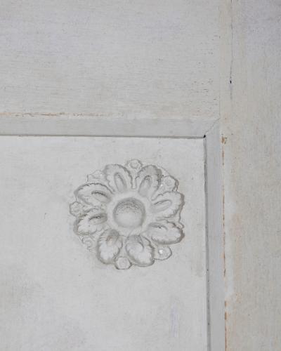 Swedish Painted Linen Closet with Shelves Circa 1890