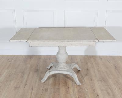 Swedish Painted Pedestal Drop Leaf Table circa 1880