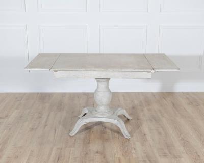 Swedish Painted Pedestal Drop Leaf Table circa 1880