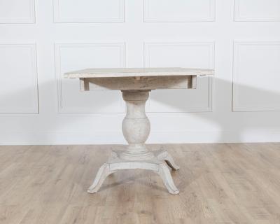 Swedish Painted Pedestal Drop Leaf Table circa 1880