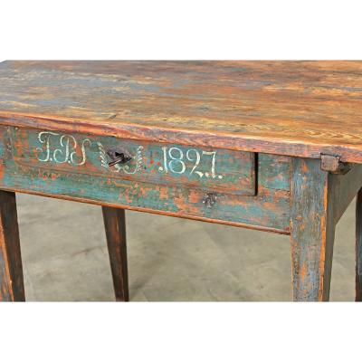 Swedish Painted Pine Desk Circa 1827