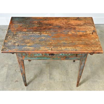 Swedish Painted Pine Desk Circa 1827