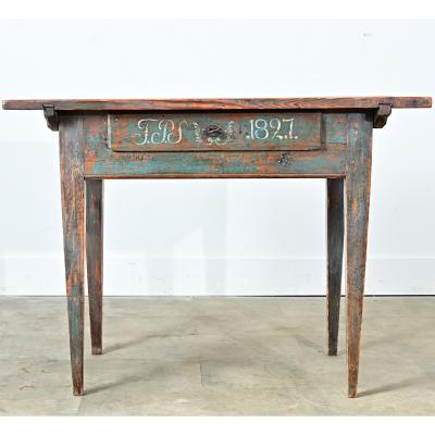 Swedish Painted Pine Desk Circa 1827