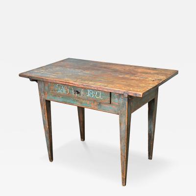 Swedish Painted Pine Desk Circa 1827