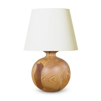 Swedish Pair of Pine Table Lamps