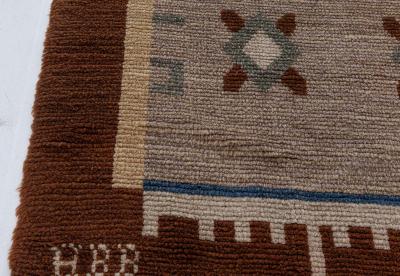 Swedish Pile Rug Sign Initials HBB 