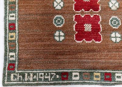 Swedish Pile Rug With Initials Ch W