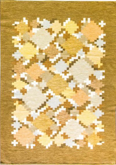 Swedish R llakan Rug Signed IS Ingegerd Silow Free Shipping