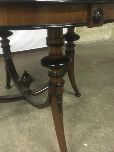 Swedish Refined Burl Dining Table