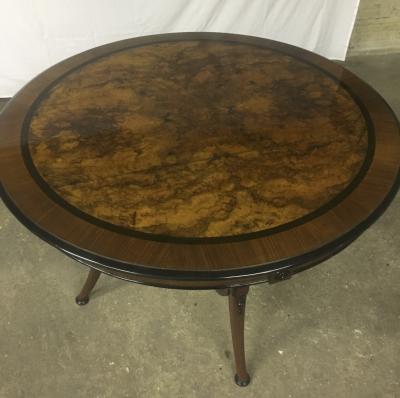 Swedish Refined Burl Dining Table