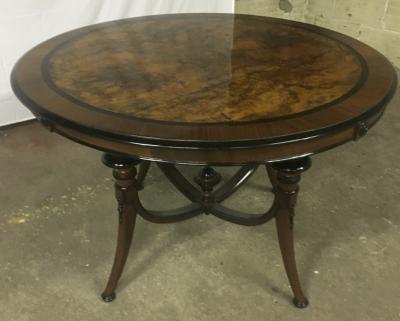 Swedish Refined Burl Dining Table