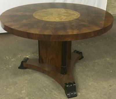 Swedish Refined Burl Dining Table