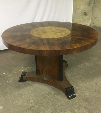 Swedish Refined Burl Dining Table