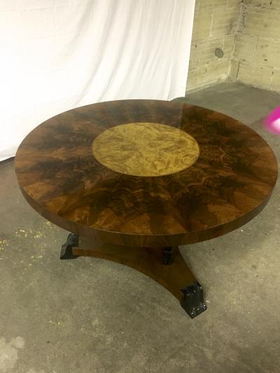 Swedish Refined Burl Dining Table