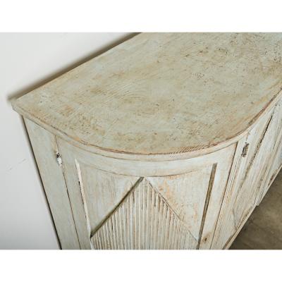 Swedish Reproduction Painted Demilune Buffet