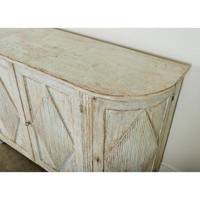 Swedish Reproduction Painted Demilune Buffet