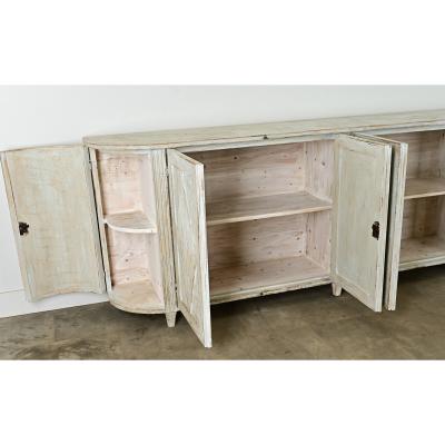 Swedish Reproduction Painted Demilune Buffet
