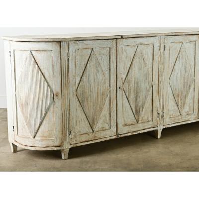 Swedish Reproduction Painted Demilune Buffet