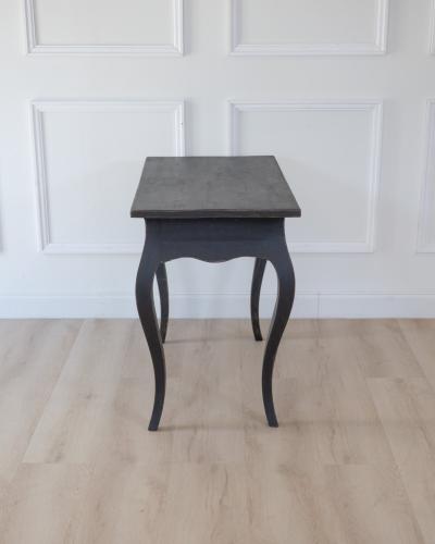 Swedish Rococo Black Painted Side Table Mid 18th Century