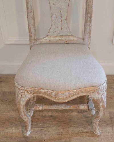Swedish Rococo Chair from Stockholm with Scraped Original Paint Circa 1760