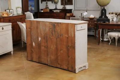 Swedish Rococo Period 18th Century Buffet from V rmland with Canted Side Posts